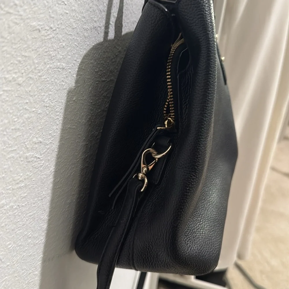 🖤 Kate Spade Black Leather Tote Bag Crossbody Handles 🖤 - Picture 4 of 10